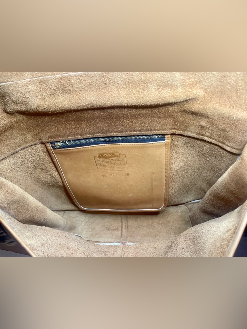 Vintage 1970s Coach Musette Messenger Bag Briefcase in Tan Saddle - Picture 7 of 13